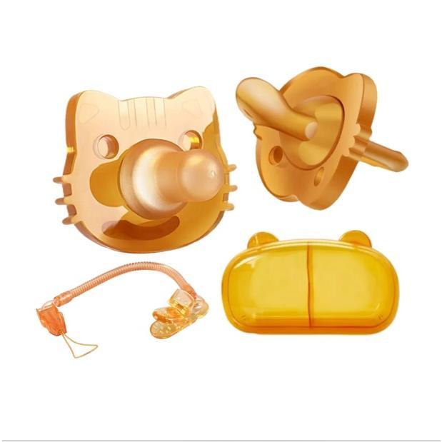 Bộ 4 núm ti giả silicon cho trẻ sơ sinh dùng ban ngày và ban đêm phù hợp cho trẻ từ 0-36 tháng hỗ trợ ngủ ngon và làm dịu bé SUFO