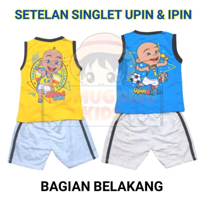 Baju Setelan Singlet anak Upin Ipin 1