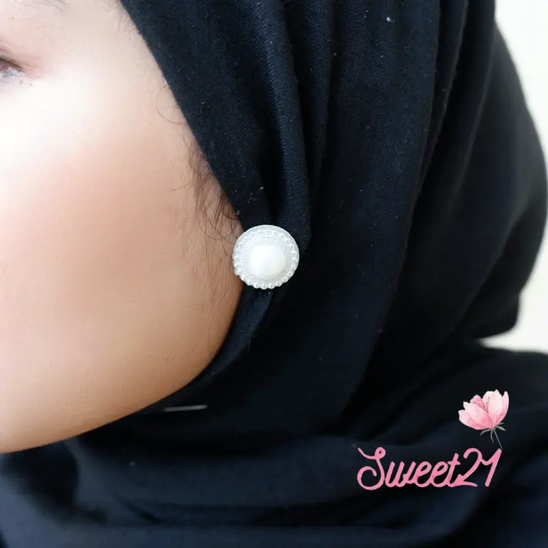 Anting Hijab  Anting Klip  Hijab Kekinian Sweet21 Nada TWB101 Perempuan 5