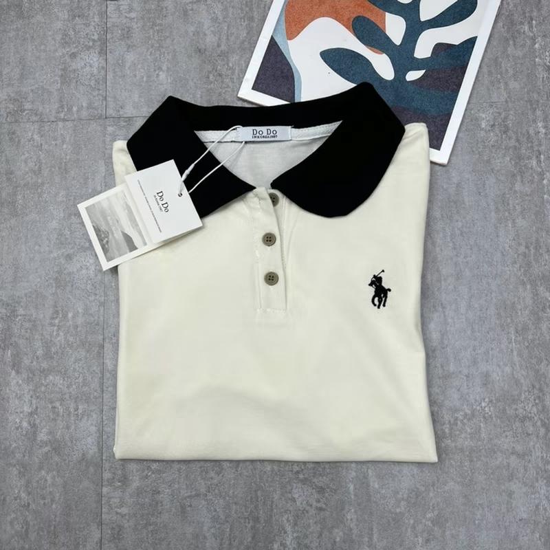 Áo PoLo Nữ Cổ Sen Thêu NGỰA Dễ Thương Chất Cotton Mềm Mát Minxu Shop POLO6 6