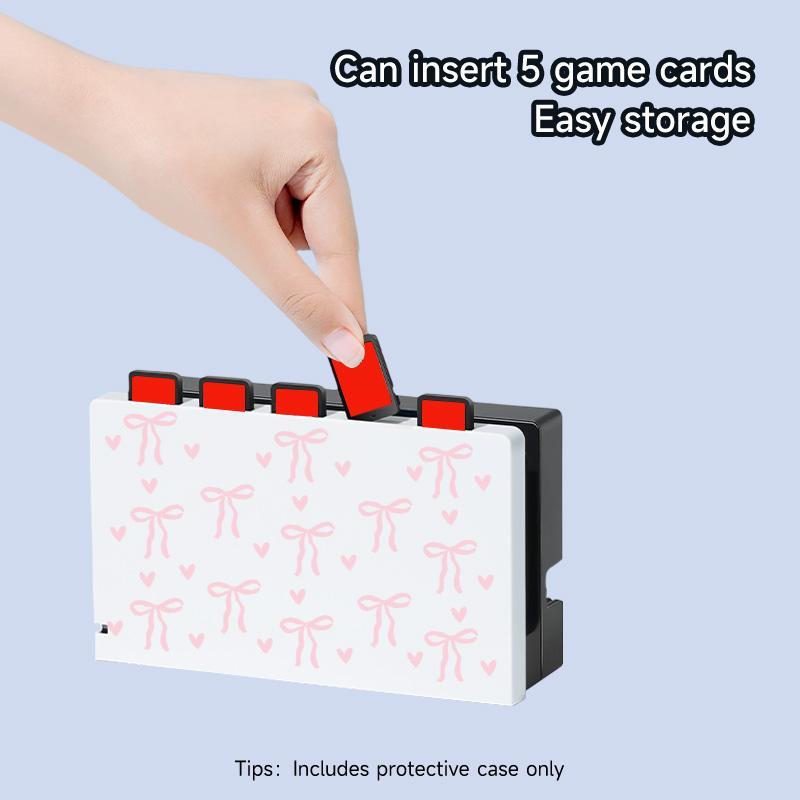 Slim Case Compatible with Switch NS/OLED, Gaming Accessory, ABS Material, Nice Pattern, Protective Case, Hard Shell Accessory Set 6