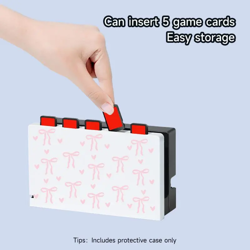 Slim Case Compatible with Switch NS/OLED, Gaming Accessory, ABS Material, Nice Pattern, Protective Case, Hard Shell Accessory Set 6