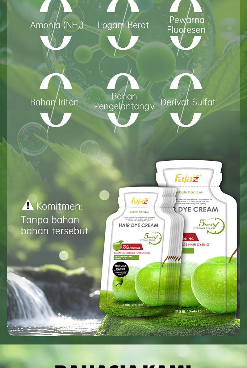 Product Introduction of 【Fajazz】【COD】Pewarna Rambut Beli 5 Gratis 1 Masker Rambut=160ML, Pewarna Rambut Alami, 2 in 1 Pewarna dan Perawatan, Pewarna Rambut Unisex, Pewarnaan Cepat, Cocok untuk Rambut Putih 13