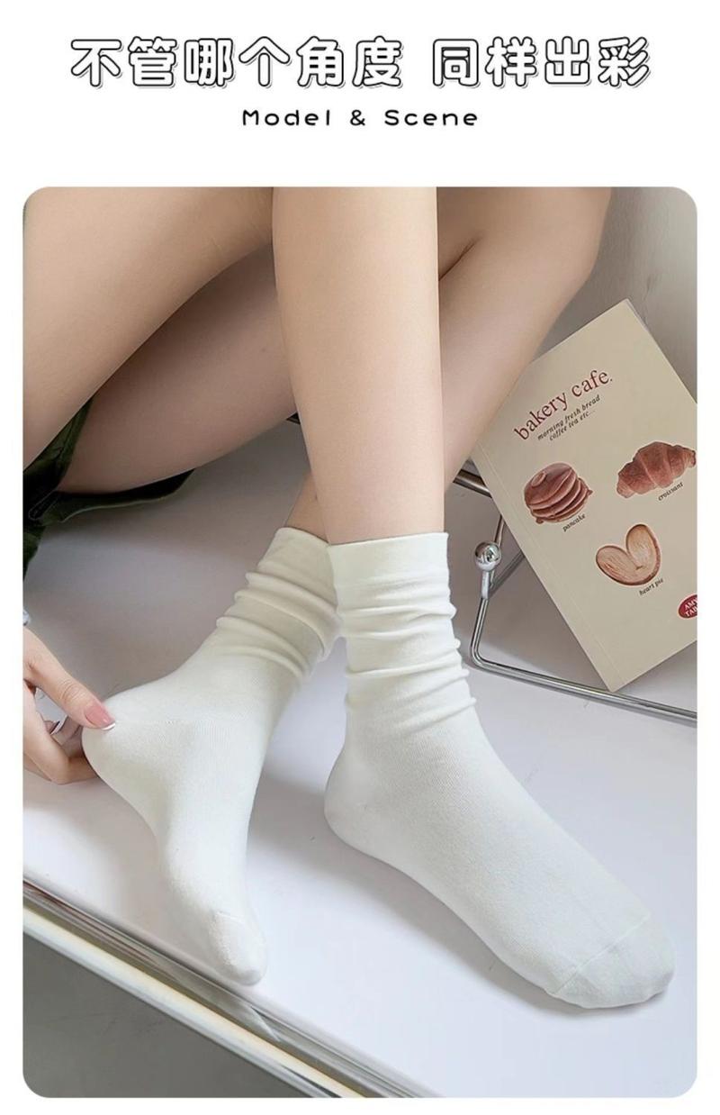 Product Introduction of Tất Chống Hôi, Màu Trắng Sữa, Dành Cho Nữ, Thích Hợp Cho Mùa Xuân Và Mùa Thu, Dễ Phối Đồ Tất Bó, Có Tay Áo Gót Chân, Bốt, Tất Sốt vớ  sheer tất  lưới  đen  nữ tất  lưới tất  chân  nữ 9