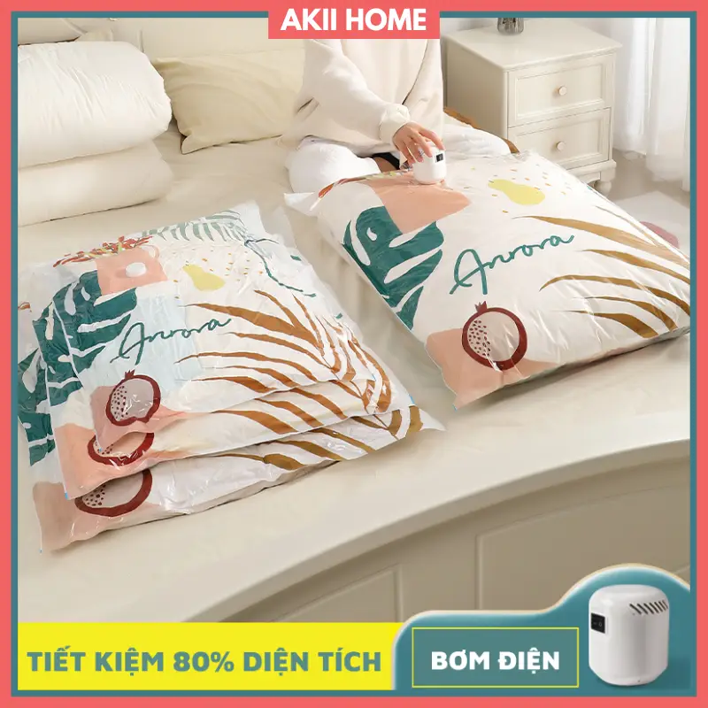 Túi Hút Chân Không Đựng Bảo Quản Quần Áo Chăn Màn Cao Cấp Td32 (Phân Loại Bơm Điện, Bơm Tay Chưa Bao Gồm Túi Hút)