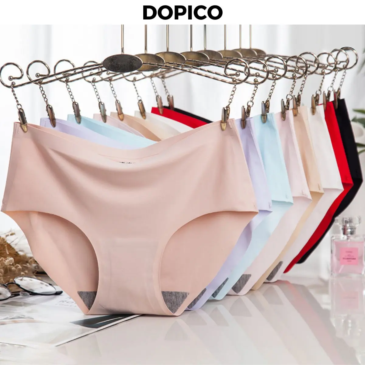 Quần lót nữ đúc su cao cấp không đường may mềm mịn thoáng mát, quần chíp Women nữ kháng khuẩn tôn dáng DOPICO L840 Cạp Cao quần  lót  nữ  đúc  su