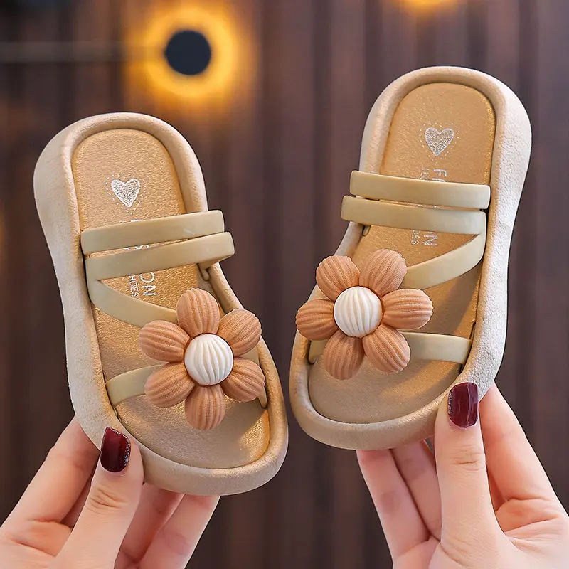 Dép Xỏ Ngón Bé Gái, Ưa Nhìn, Hàng Mới Về, Chống Trượt, Phong Cách Công Chúa Đẹp Trai, Thích Hợp Cho Mẫu Giáo, Chống Bám Bẩn, Dép Đế Bằng Trung Quốc Mới, HK, Năm 2025 6