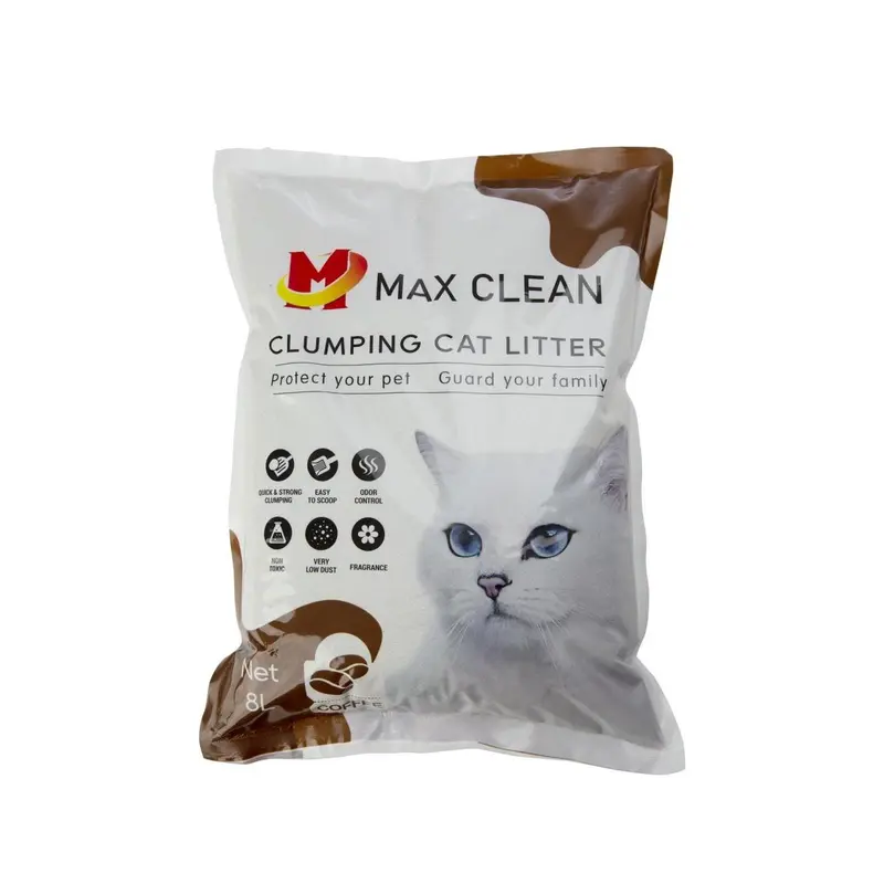 Cát vệ sinh cho mèo Max Clean - túi 4kg - Ít bụi - Vón nhanh - Kiểm soát mùi tốt 4