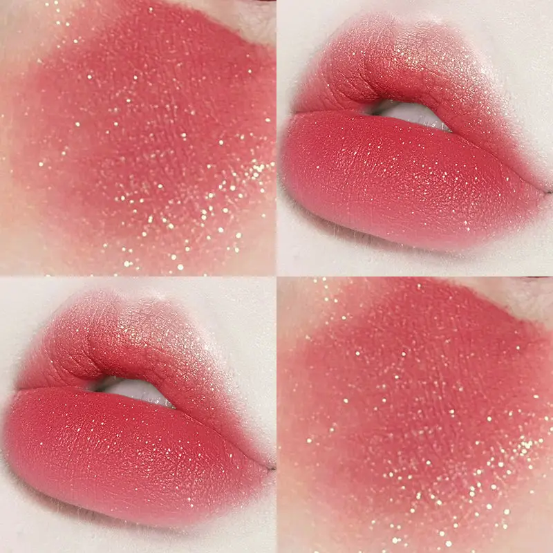 Son Môi Lấp Lánh, Son Môi Nhẹ Lì Nhung, Không Phai, Đính Kim Sa, Dưỡng Ẩm, Lấp Lánh Tự Nhiên Women Cosmetic