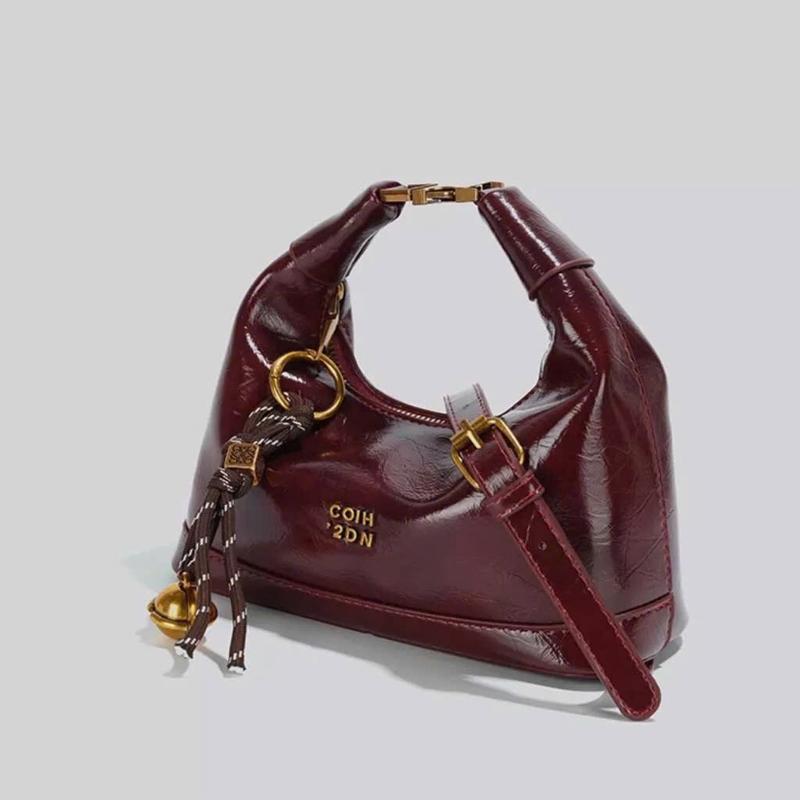 Túi xách nữ đeo chéo cầm tay khoá cài da pu bóng cao cấp COIH