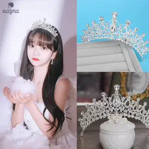 Rayna Crown Bridal Headwear Mahkota Ulang Tahun Mahkota Kristal Mewah Mahkota Bola Pesta