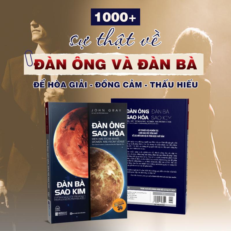 Sách Đàn Ông Sao Hỏa Đàn Bà Sao Kim - Sách Tâm Lý Học Hôn Nhân Gia Đình, Tình Yêu Hay Nên Đọc Của John Gray - Bizbooks