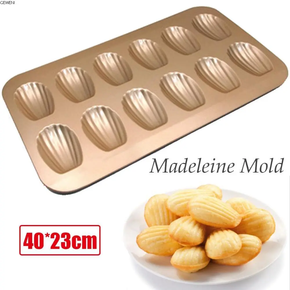 Non Stick Carbon Steel Cooking Kitchen Madeleine Mold Cookie Mould Biscuit Pan Baking Tray