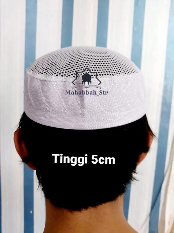 Peci Madinah Jaring Kopiah Haji Tinggi 4cm 5cm dan 6cm 7cm 8cm 5