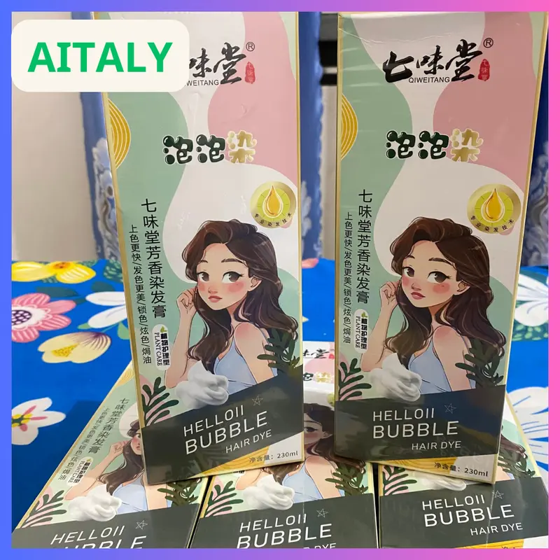 AITALY-Dầu gội phủ màu(phủ bạc) HELOII BUBBLE dành cho tóc bạc-AITALY Nhuộm Tóc Đổi Màu Tóc 5