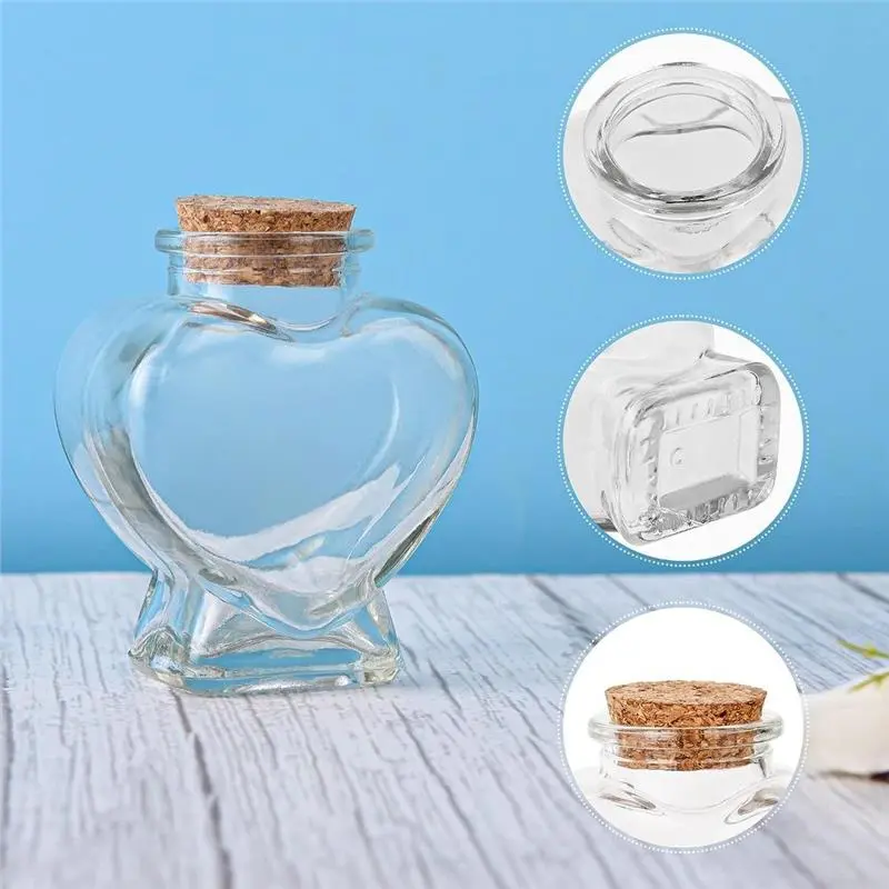 《TK19MTS》  Rosegoods1 Lọ Thủy Tinh Rỗng Hình Trái Tim Có Nút Chặn Dùng Đựng Điều Ước Hoặc Làm Đồ Thủ Công diy Trang Trí Tiệc Cưới 3