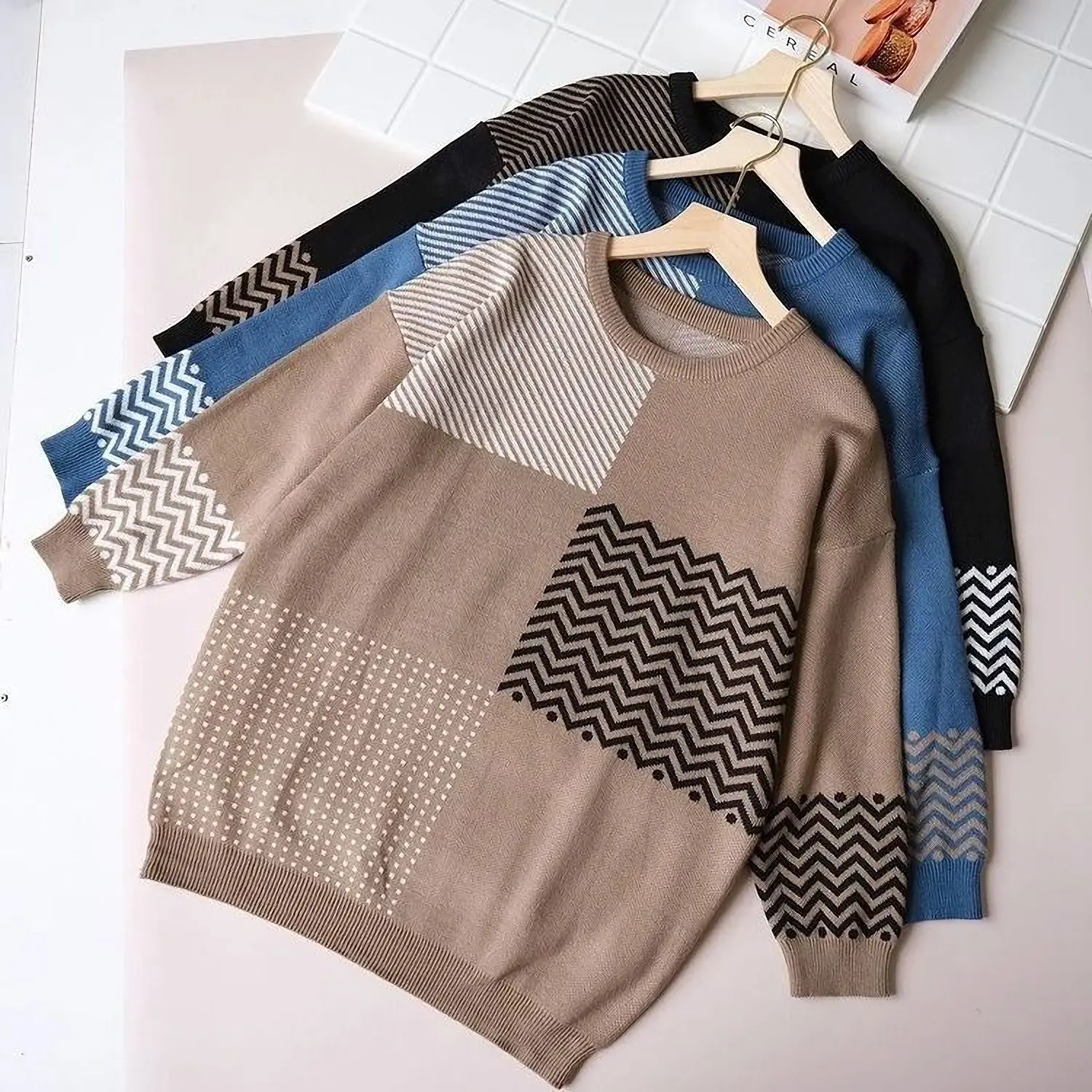Namira Sweater Rajut Wanita Oversize Jumbo Knitwear Lembut Atasan Tebal Baju Outer