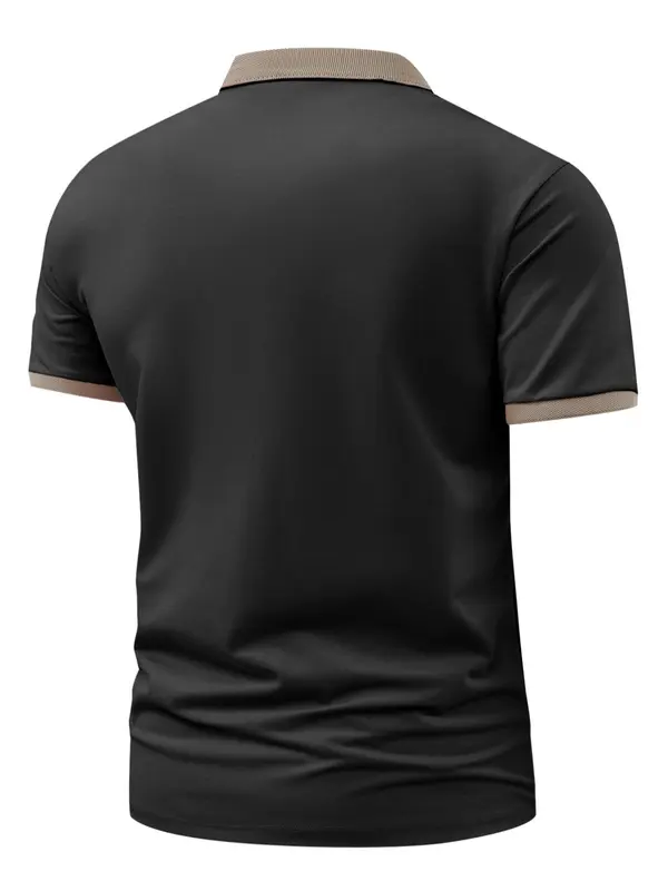 Men's Regular Fit Animal Print Polo Shirt, Casual Short Sleeve Button Front Top for Summer, Fashion Men's Clothes for Daily Wear 7