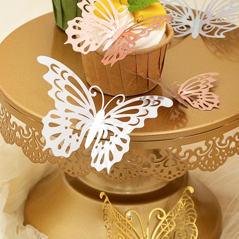 Product Introduction of 12/24/48pcs 3D Butterfly Wall Decor Wall Sticker, Gold Butterfly Decorations for Butterfly Birthday Party Cake Room Decorations 4