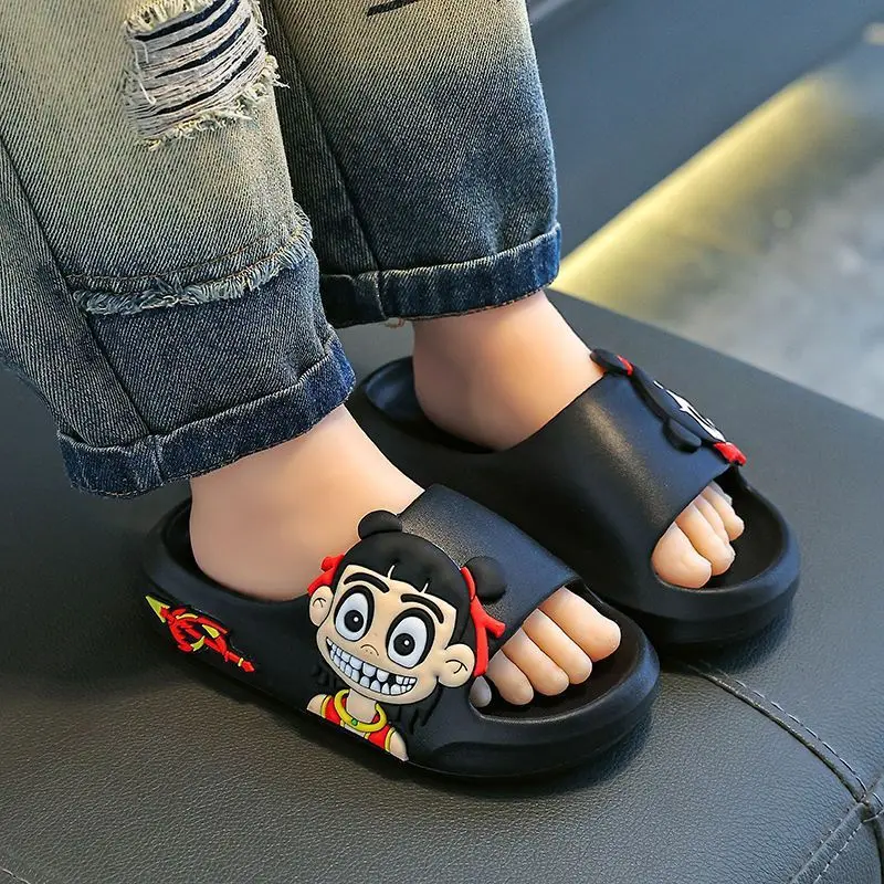 Dép Lê Trẻ Em, Thiết Kế Nezha Eva Hoạt Hình Dễ Thương, Dành Cho Nam Và Nữ, Thích Hợp Cho Mùa Hè, Tắm Hoạt Hình, Sử Dụng Trong Nhà Và Ngoài Trời, Không Trơn Trượt, Dép Em Bé Thời Trang, Dễ Phối Đồ Và Cá Tính 3