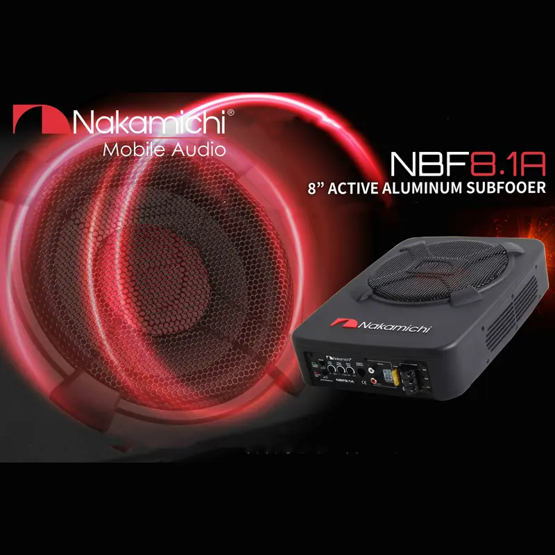 Active Subwoofer Kolong Car Under Seat Tri-Port 8 Inch 1500W - NBF8.1A - Black 0
