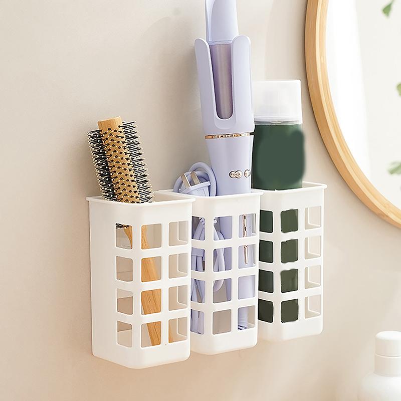Product Introduction of Hair Tool Organizer Wall Mounted Brushes Holder Use Punch Free  Multifunctional Organizer Rack Morden Bathroom Shelves 25
