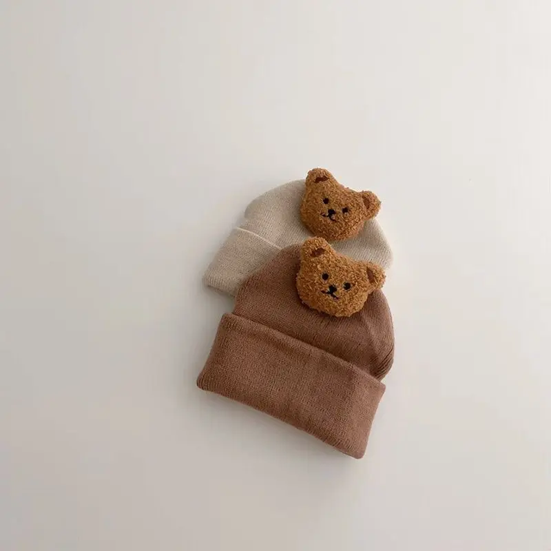 Brownieground 0-1 Tahun | Kupluk Rajut Bayi Anak Laki Laki Dan Perempuan Lucu Impor Premium Ala Korea Motif Bear 1