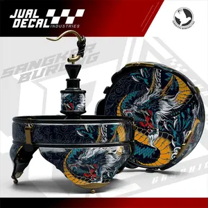 Stiker Tebok Lovebird Decal Dragon Blue Sangkar Burung New Kandang