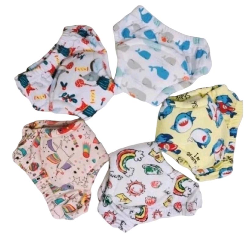 (Giặt Được) Combo 5 Tã Vải/ Quần Tập bỏ bỉm Cotton Họa Tiết bim chobe cho bé giặt được