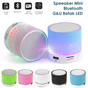 SPEAKER BLUETOOTH LAMPU RETAK MUSIK PORTABLE MINI SUPPORT USB FLASHDISK