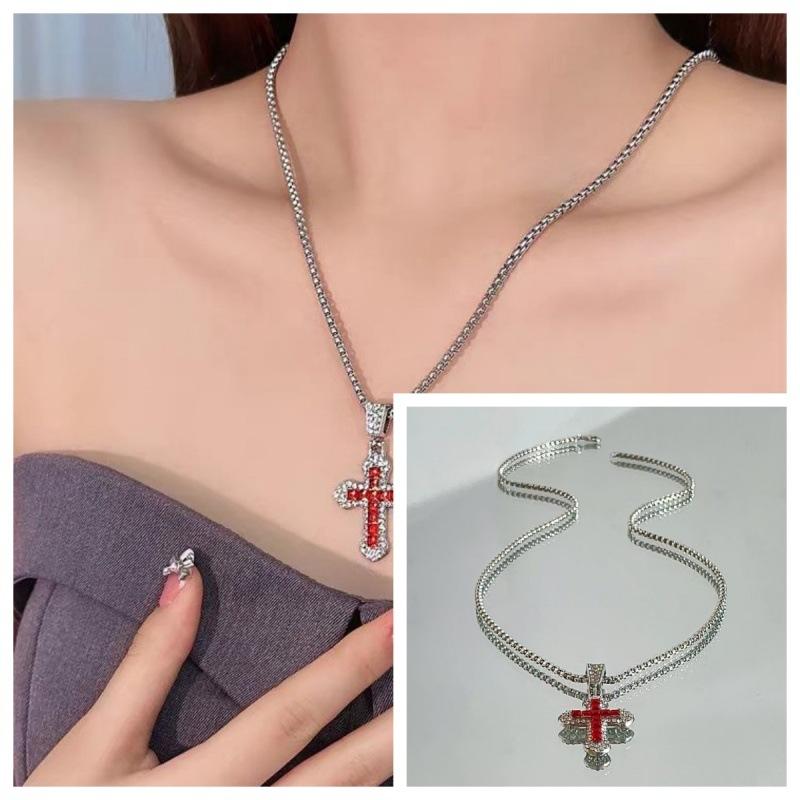 Product Introduction of Vòng Cổ, Thời Trang Phong Cách Âu Mỹ Siêu Lấp Lánh, Thiết Kế Rand Cross, Thích Hợp Cho Dây Chuyền Clavicile, Giá Cả Phải Chăng, Sang Trọng Tinh Tế, Cao Cấp, Phong Cách Ngầu Đơn Giản 1