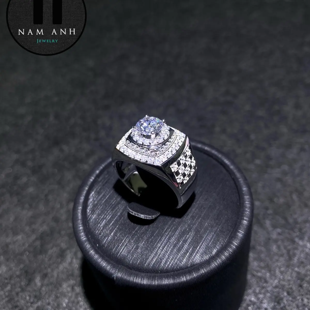 >NAJ< Nhẩn nam mẫu xoàn cao cấp Nm182 - Đã xi kim
