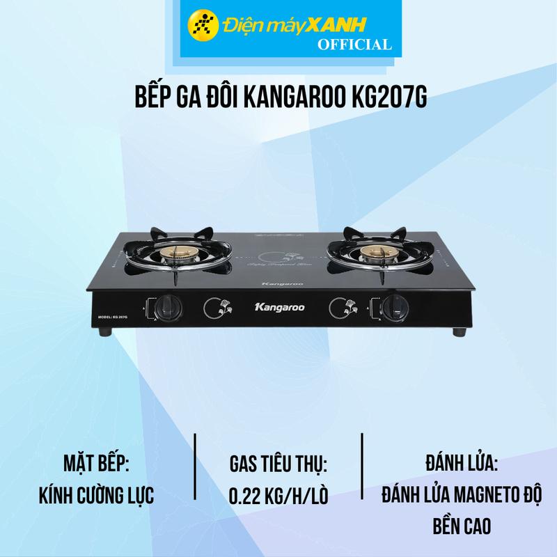 Bếp ga đôi Kangaroo KG207G