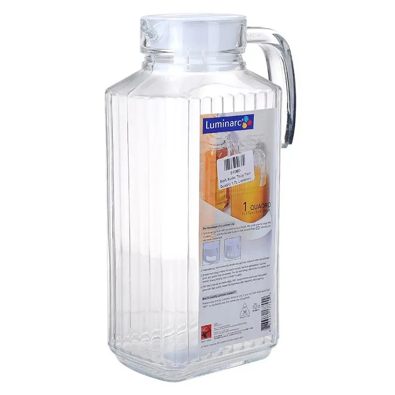 Bình nước thủy tinh Luminarc Quadro 1.7 lít - G2668 1