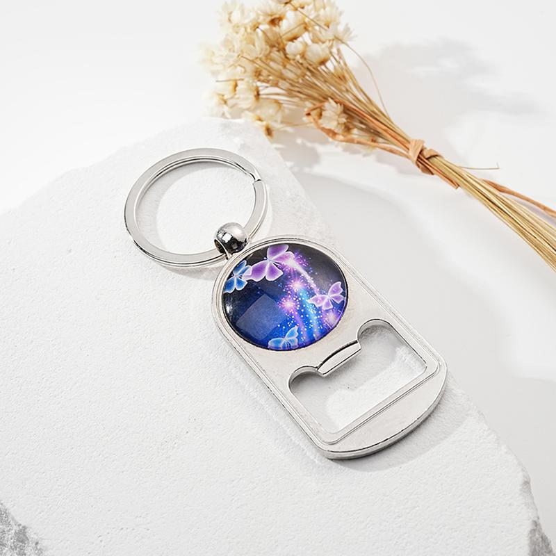 Product Introduction of 1pcs colorful butterfly time Jewel Key chain pendant creative holiday gift car bag key ring pendant 0