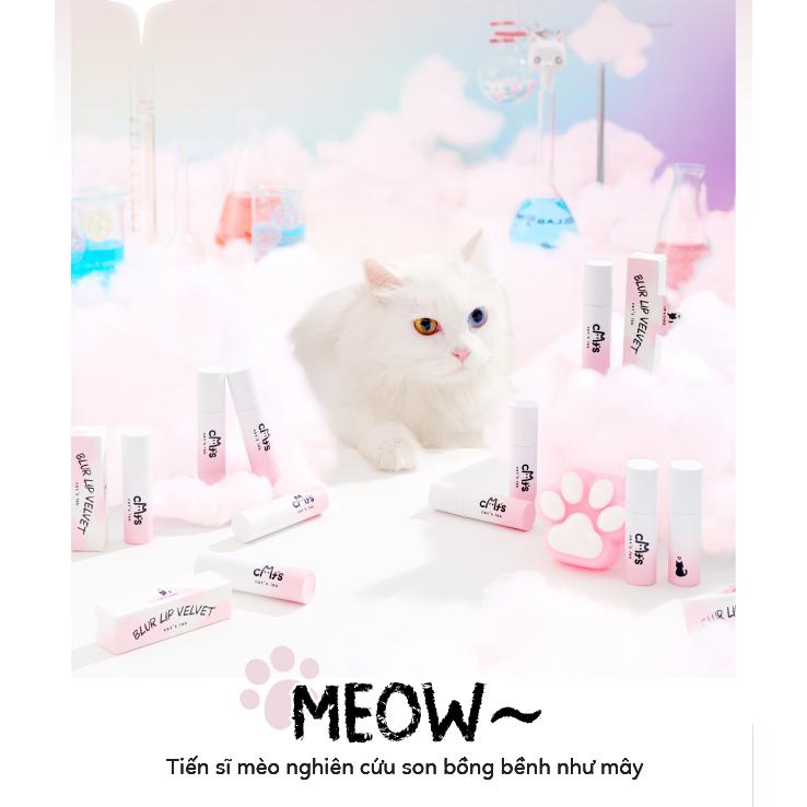 [LIVESTREAM] Combo 2 Cây Cat's Lab Blur Lip Velvet Chất Lì Mềm Mịn và Dễ Tán 25.5g 5