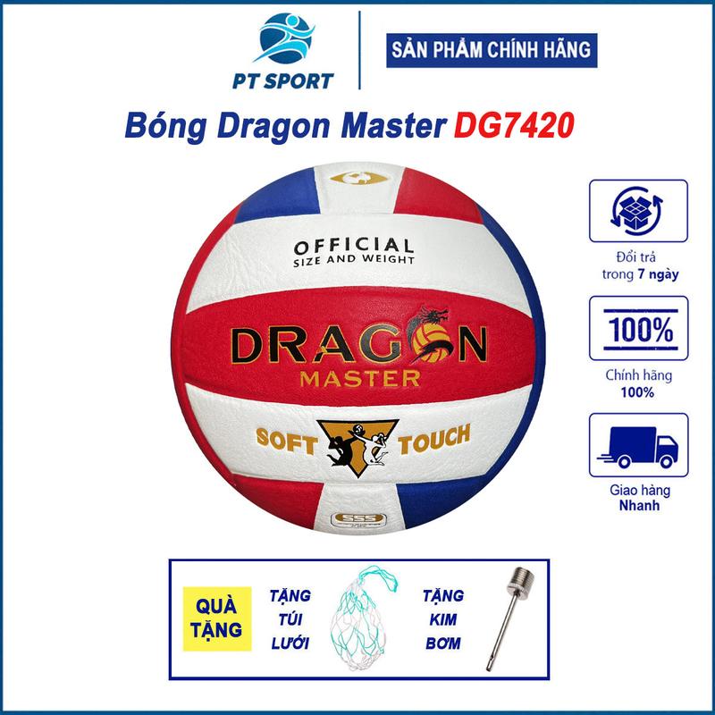 Bóng Chuyền Dragon Master DG7420 Chính Hãng | Da PU Nhung Nhật Đánh Êm Tay, Đạt Tiêu Chuẩn Thi Đấu [Tặng túi lưới + kim bơm] Nam Sport