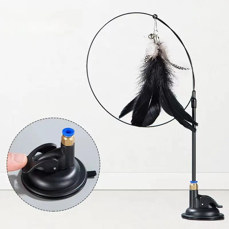 Mainan Tongkat Penggoda Kucing Dengan Suction Cup/Cat Teaser Stick 7