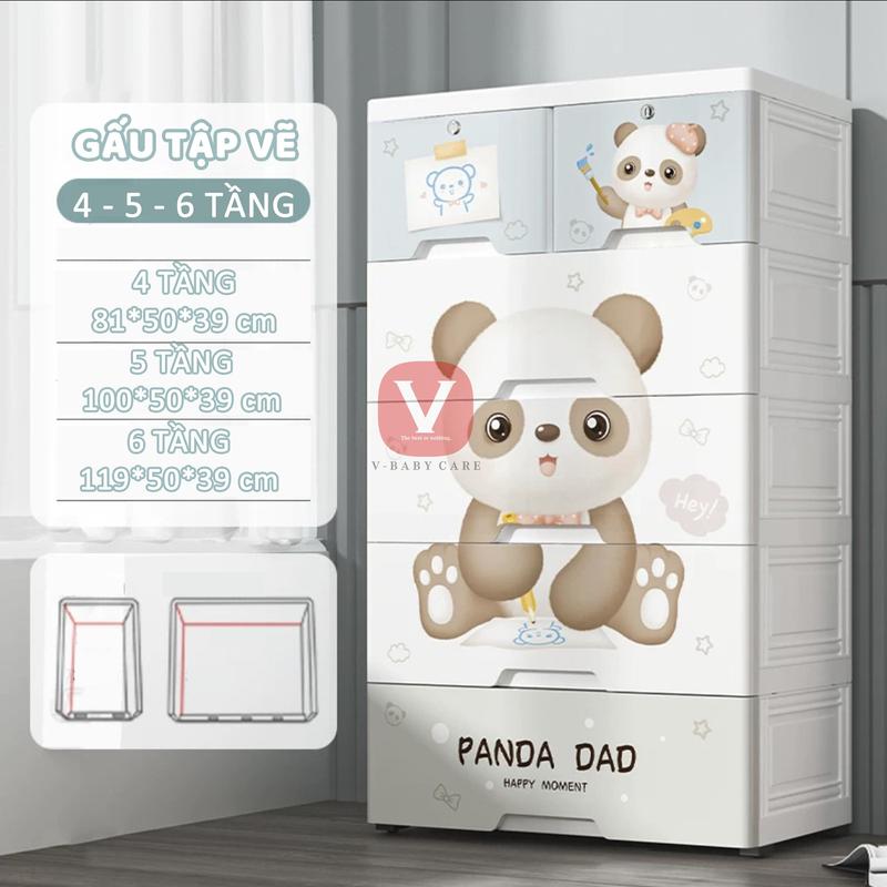 Tủ Đựng Đồ Cho Bé Tiện Lợi Xinh Xắn V-BABY T2S An Toàn Và Tủ Đựng Đồ Gấp Gọn V-BABY [Y50,Y62] 8