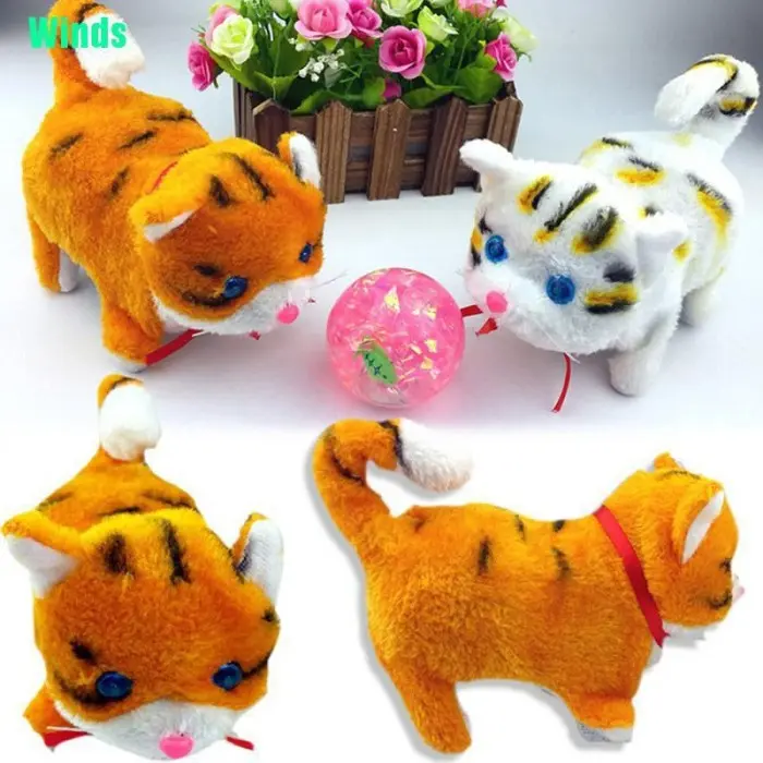 Mainan boneka kucing joget bisa maju mundur