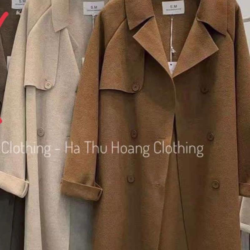 Áo dạ ép dáng dài kèm dây buộc 0