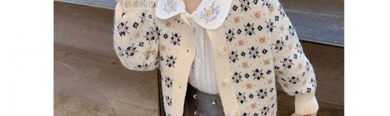 Product Introduction of Girls' Fashionable Sweater Coat Spring and Autumn Children's Knit Cardigan 2024 Autumn New Children's Casual Autumn Outerwear 6