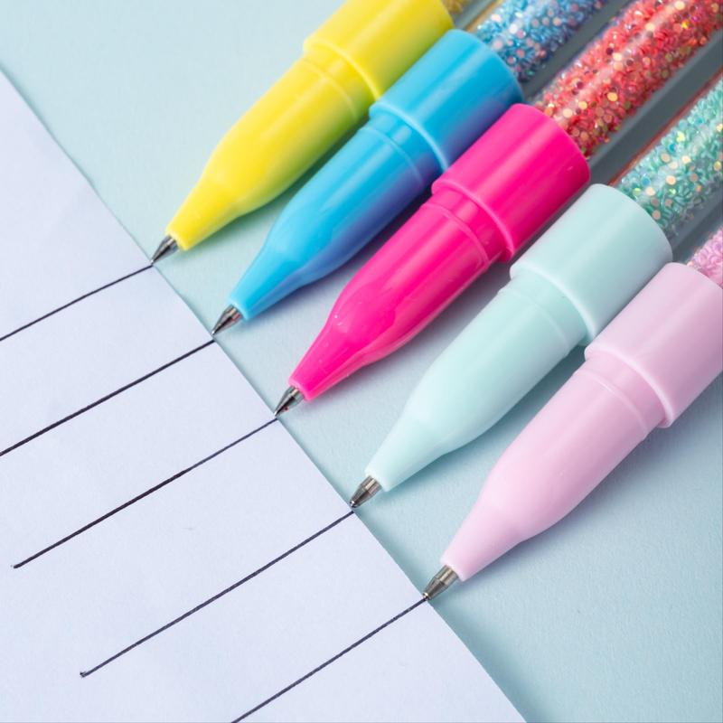 Glitter Glitter Gel Pen, 4 Counts/set Colorful Writing Pen, Writing Stationery for Students, Office Stationery & Supplies 5