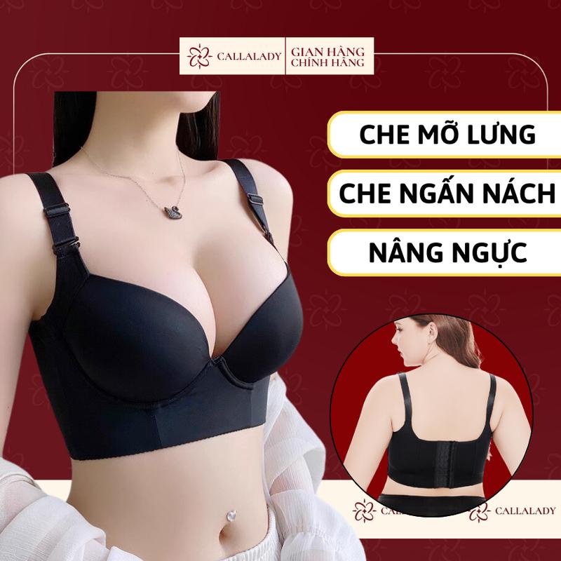  Áo ngực Định Hình Calla 6 Xương chống chảy xệ che mỡ lưng ngấn nách Cúp ngực 3D 03 không gọng không hằn Bra Jean 