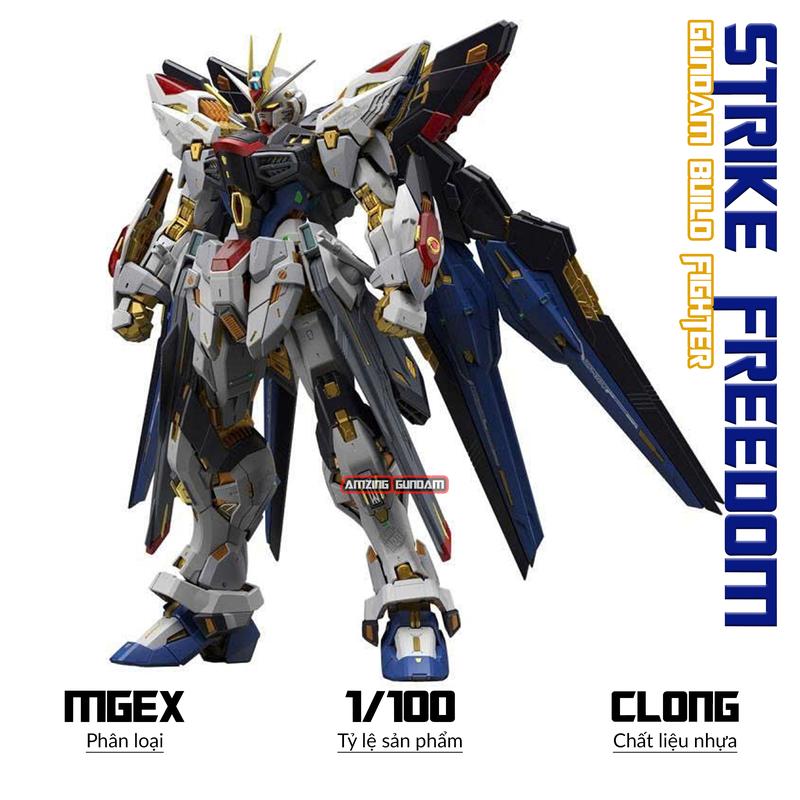 Mô hình MGEX Strike Freedom Changlong, 1/100 Gundam, Đồ chơi nhựa lắp ráp