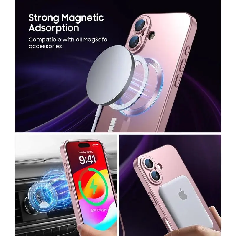For Magsafe Magnetic Wireless Charge Phone Cases For iPhone 16 15 14 13 12 11 Pro Max Plus Case Camera Back Cover Accessories 1