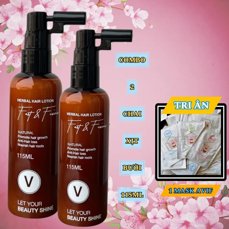 COMBO XỊT BƯỞI 2 CHAI 115ML Không chứa silicon Dưỡng Tóc 1
