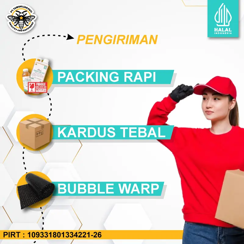 Madu Murni Alami kemasan botol Tawon Liar Pati Honey 5
