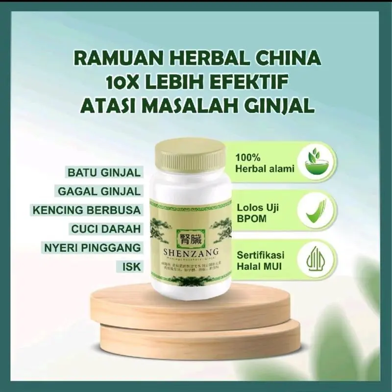 Shenzang kapsul herbal untuk kesehatan ginjal 60 kapsul MT