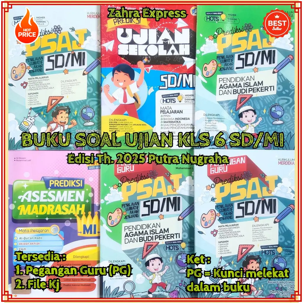 [US-SD/MI-25] PREDIKSI UJIAN SEKOLAH JENJANG SD/MI, EDISI 2025, PENERBIT PUTRA NUGRAHA